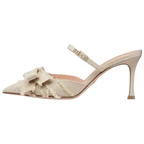 DIOR Adiorable Closed Toe Slippers 8cm Women's Gold