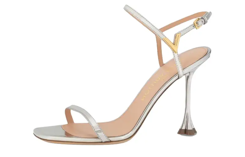 LOUIS VUITTON Blossom One Strap Sandals Women's Silver