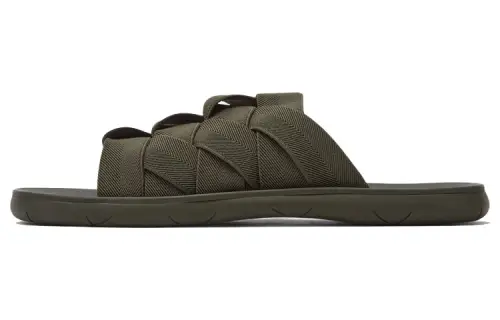 Bottega Veneta Plat Slide Slippers Men's Army Green