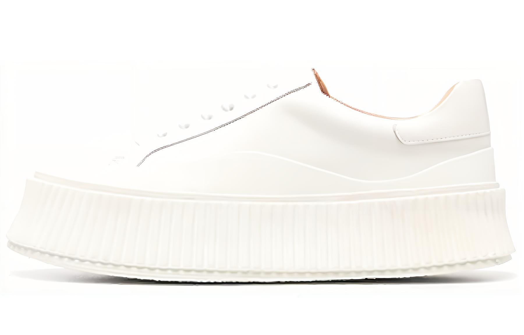 JIL SANDER Sports Low top Platform Shoes Women's Solid Color White