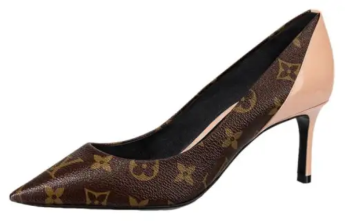 LOUIS VUITTON Chérie Slim Heel High Heels Women's Brown