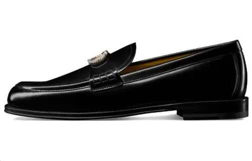 DIOR Granville Cow Leather Loafers Men's Black