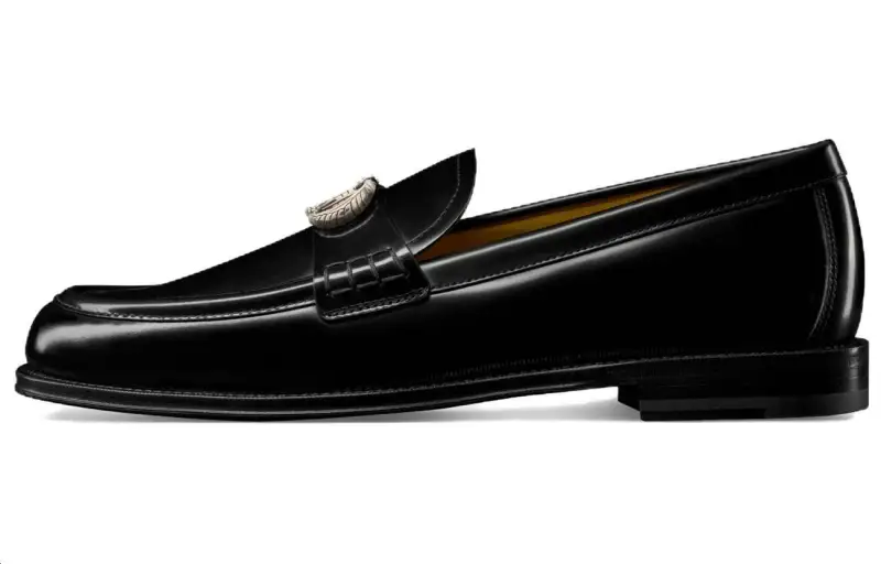 DIOR Granville Cow Leather Loafers Men's Black