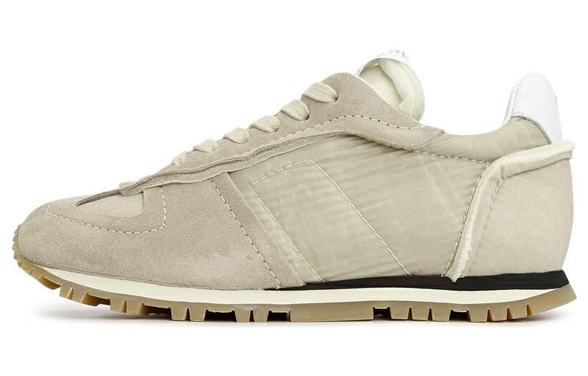 Женские кеды Maison Margiela на платформе (бежевые)