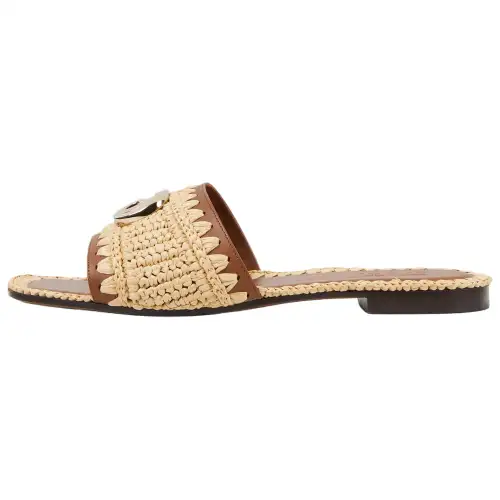GUCCI Slide Slippers Women's Gold