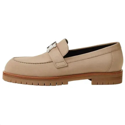 HERMES Faubourg Loafers 2.5cm Women's Camel