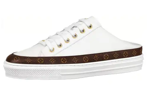 LOUIS VUITTON Stellar Mules 'White Brown' Women's