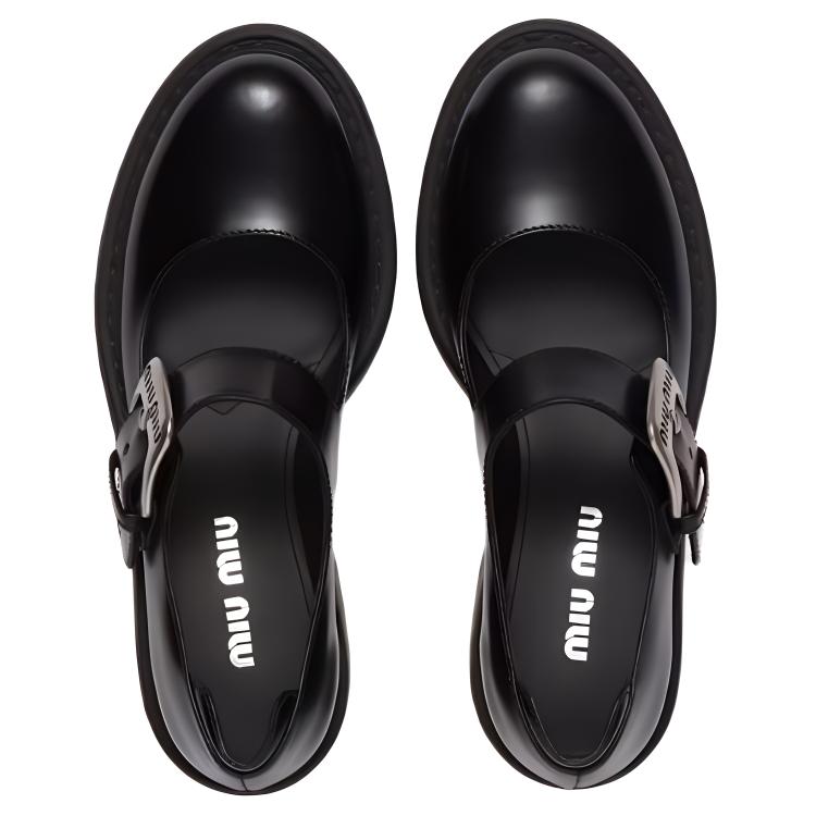MIU MIU Chunky Buckle-fastening Loafers