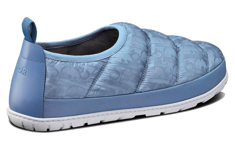 DIOR Snow Slipper Blue Oblique Technical Fabric