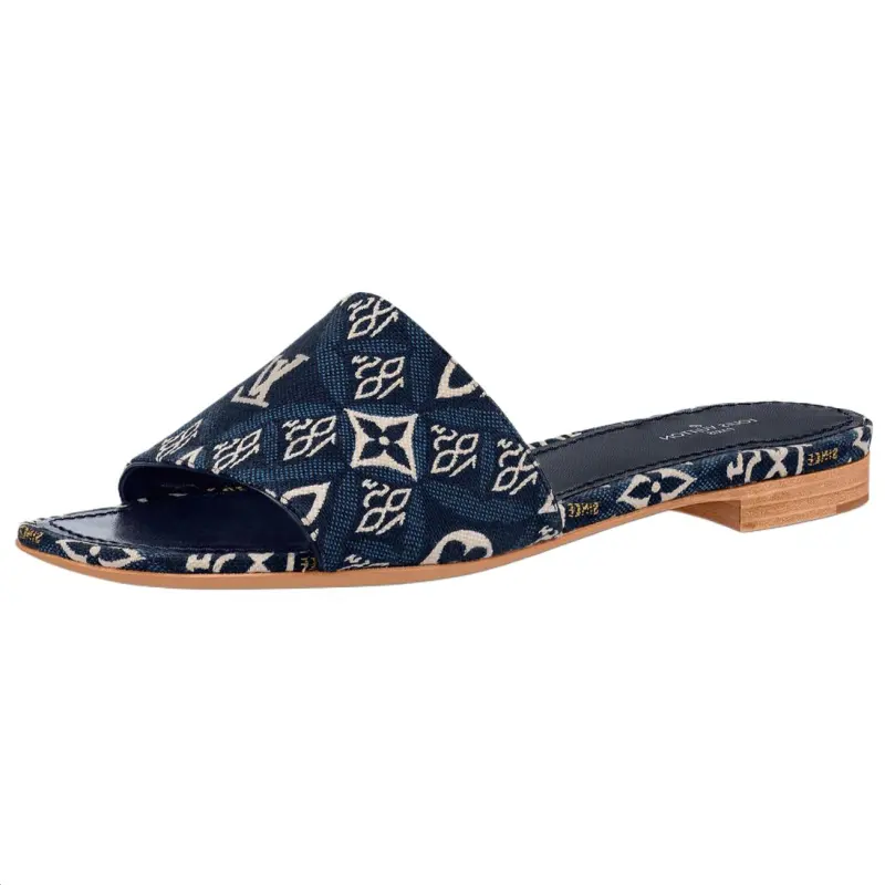 LOUIS VUITTON Revival Stylish Sandal Women's Blue Black