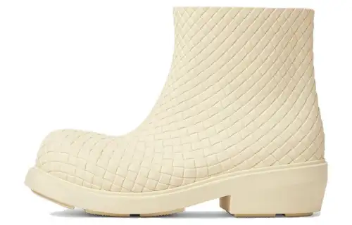 Bottega Veneta Fireman Rubber Ankle Boots Women's Sea Salt Color