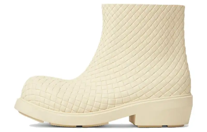 Bottega Veneta Fireman Rubber Ankle Boots Women's Sea Salt Color