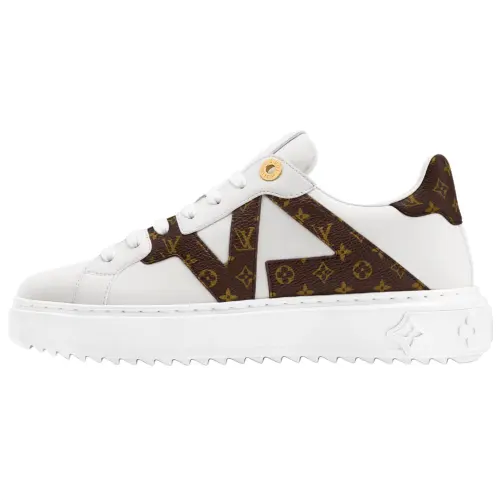 LOUIS VUITTON Time Out Low top Skateboard Shoes Women's White