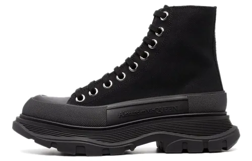 Alexander McQueen Tread Slick Lace Up Boot Black Women's