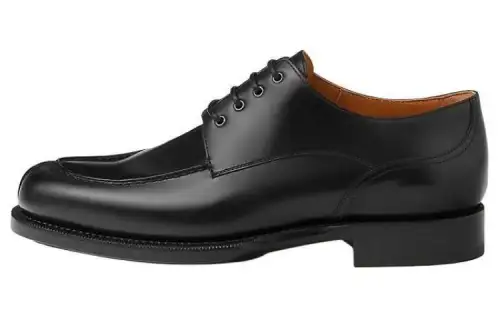 HERMES Influence Leather Dress Shoes Men's Black