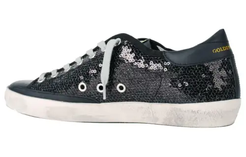 Golden Goose Super Star Low top Skateboard Shoes Men's Black