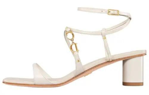 DIOR C'est Dior Cow Leather One Strap Sandals 5CM Women's White