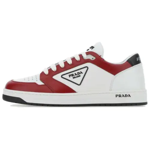 PRADA New Avenue Leather Low 'White Red'