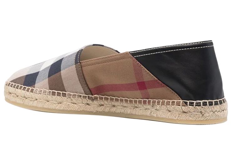 Burberry Check Espadrilles Birch Brown