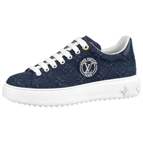 LOUIS VUITTON Time Out Sneakers 'Blue Denim Mesh' Women's