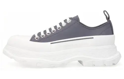 Alexander McQueen Tread Slick Combat Boots Women's Silver Gray
