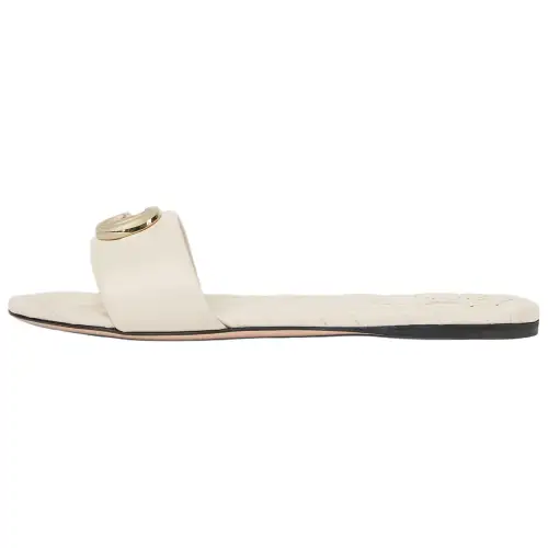 GUCCI Slide Slippers Women's White