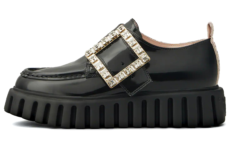 Roger Vivier Viv' Go Thick Leather Women's Casual Shoes Women's Black