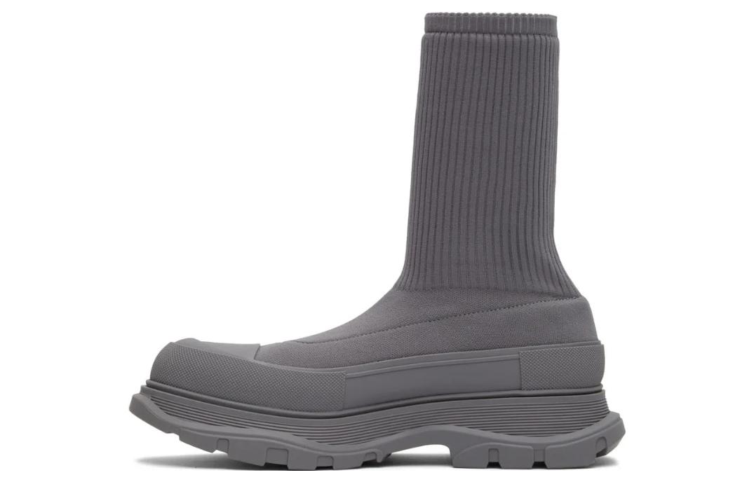 Мужские ботинки Alexander McQueen Tread Slick (серые)