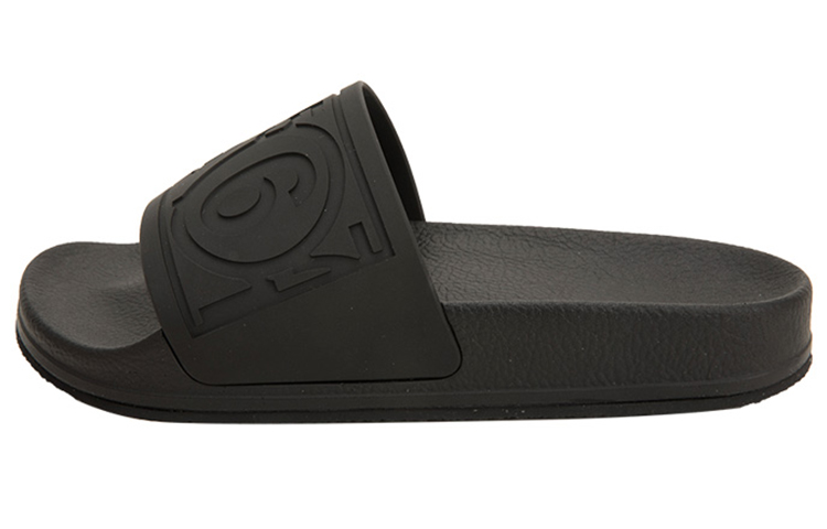 MM6 Maison Margiela Simple casual letter decoration flip-flops women's black