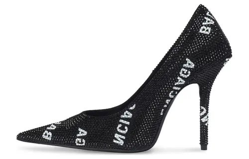 Balenciaga Knife Slim Heel High Heels 11cm Women's Black White