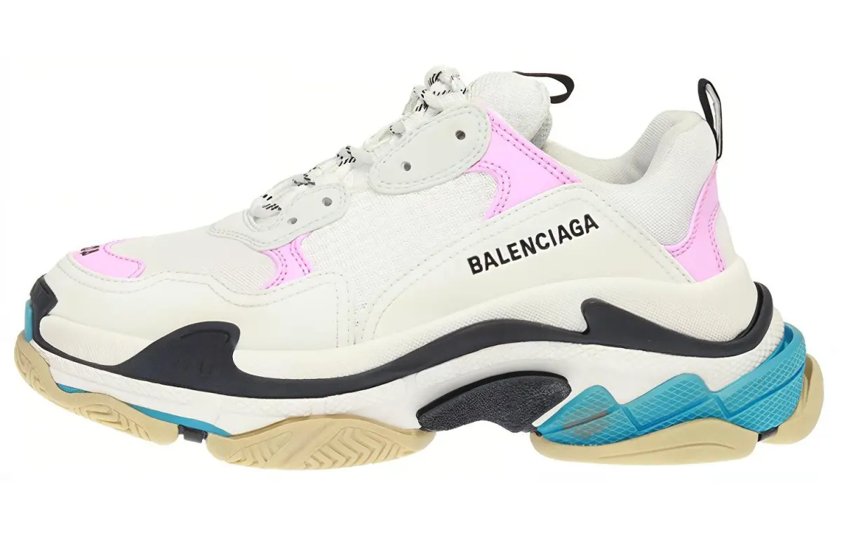 Balenciaga Triple S Light Pink Turquoise Women's