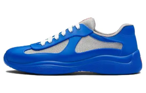 PRADA Fabric Low top Casual Shoes Unisex Blue