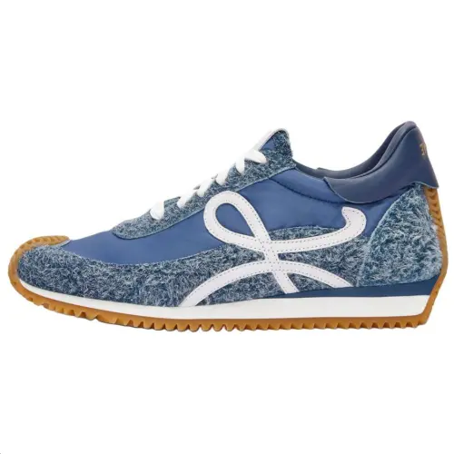 LOEWE Flow Runner Suede Low top Casual Shoes Men's Blue