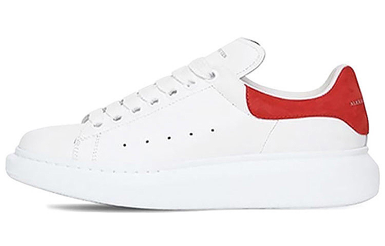 Женские кеды Alexander McQueen (бело-красные)