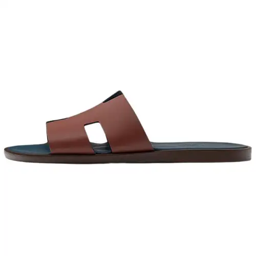 HERMES Izmir Slide Slippers Men's Brown