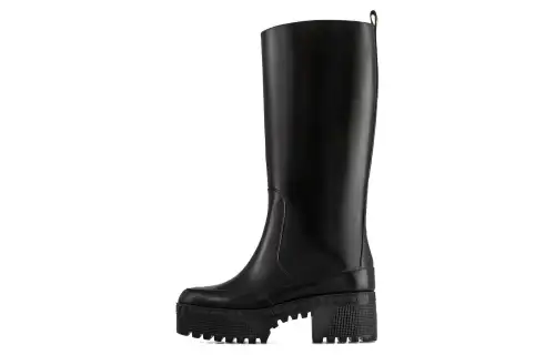 LOUIS VUITTON Laureate Platform Knee high Boots 6CM Women's Black