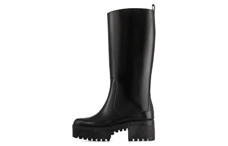 LOUIS VUITTON Laureate Platform Knee high Boots 6CM Women's Black