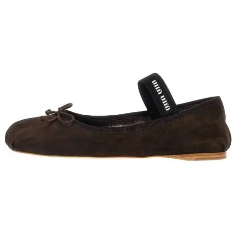 MIU MIU Flat Casual Shoes Women's Brown