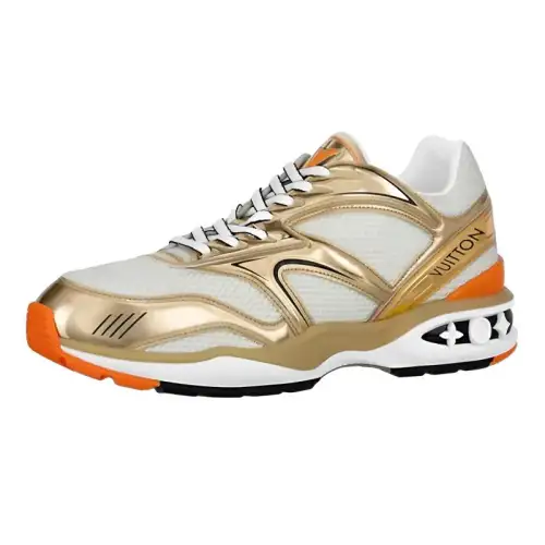 LOUIS VUITTON Trail Low top Casual Shoes Men's White Gold