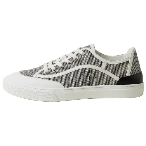HERMES Get Low top Skateboard Shoes 2.7cm Men's White Black