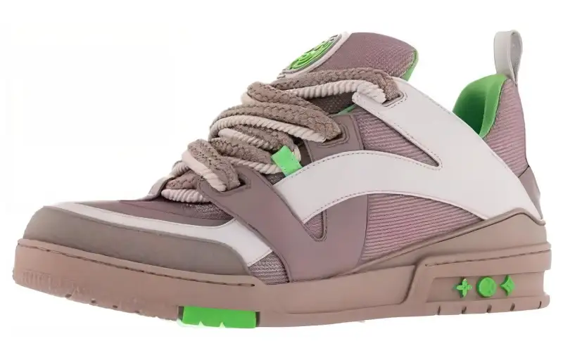 LOUIS VUITTON Skate Low top Skateboard Shoes Men's Beige Pink