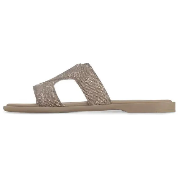 LOUIS VUITTON Oasis Slide Slippers Women's Gray