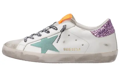 Golden Goose Super Star Low top Skateboard Shoes Women's White Purple
