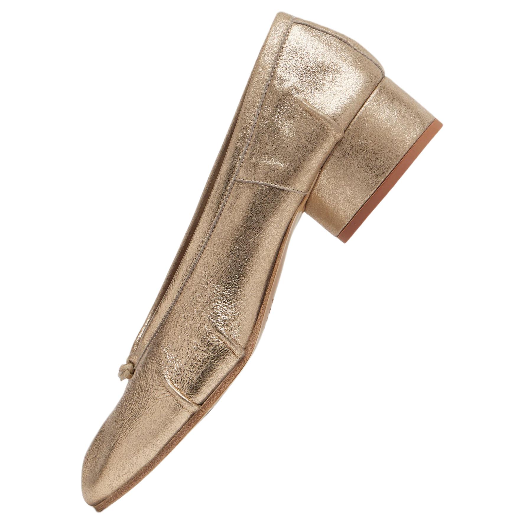 Туфли Maison Margiela Tabi 3.5cm (золотой) — фото 2