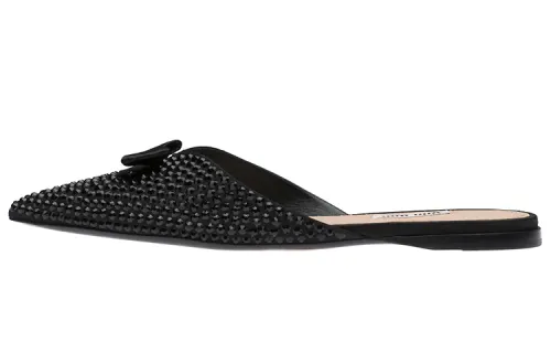 MIU MIU Closed Toe Slippers Women's Black