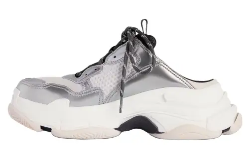 Balenciaga Triple S Mules 'Silver' Women's