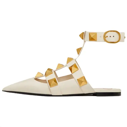 Valentino Roman Stud Women's Casual Shoes Women's Ecru