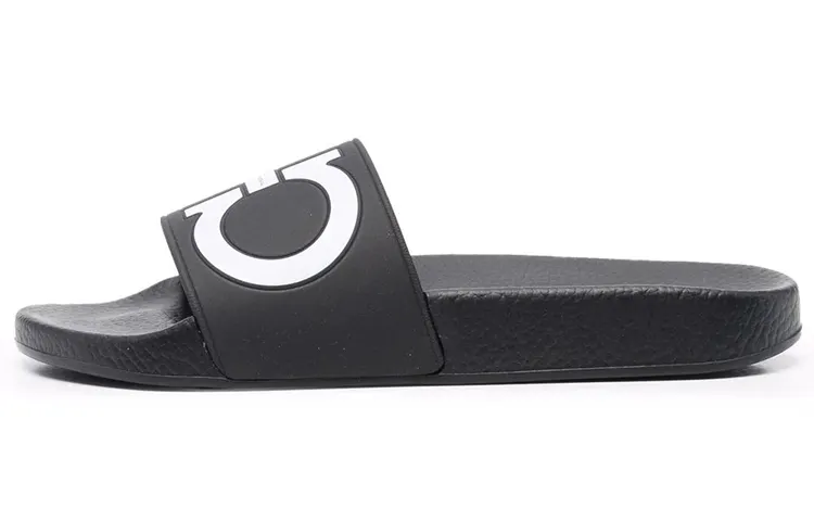 FERRAGAMO Gancini-print Open-toe Slides