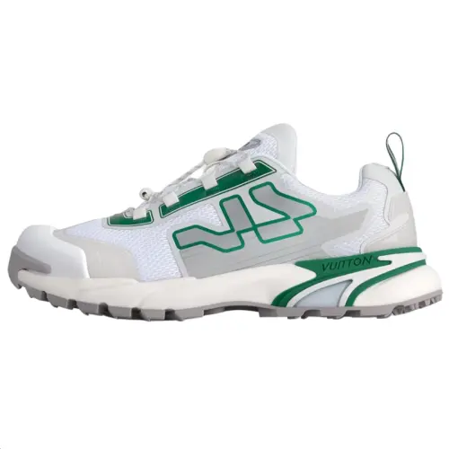 LOUIS VUITTON Runner Tatic Low top Casual Shoes Men's White Gray Green