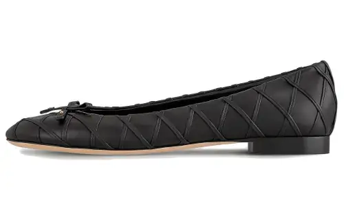LOUIS VUITTON NINA Leather Casual Shoes Women's Black